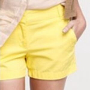J.Crew Chino Broken In Shorts Size 4 Yellow